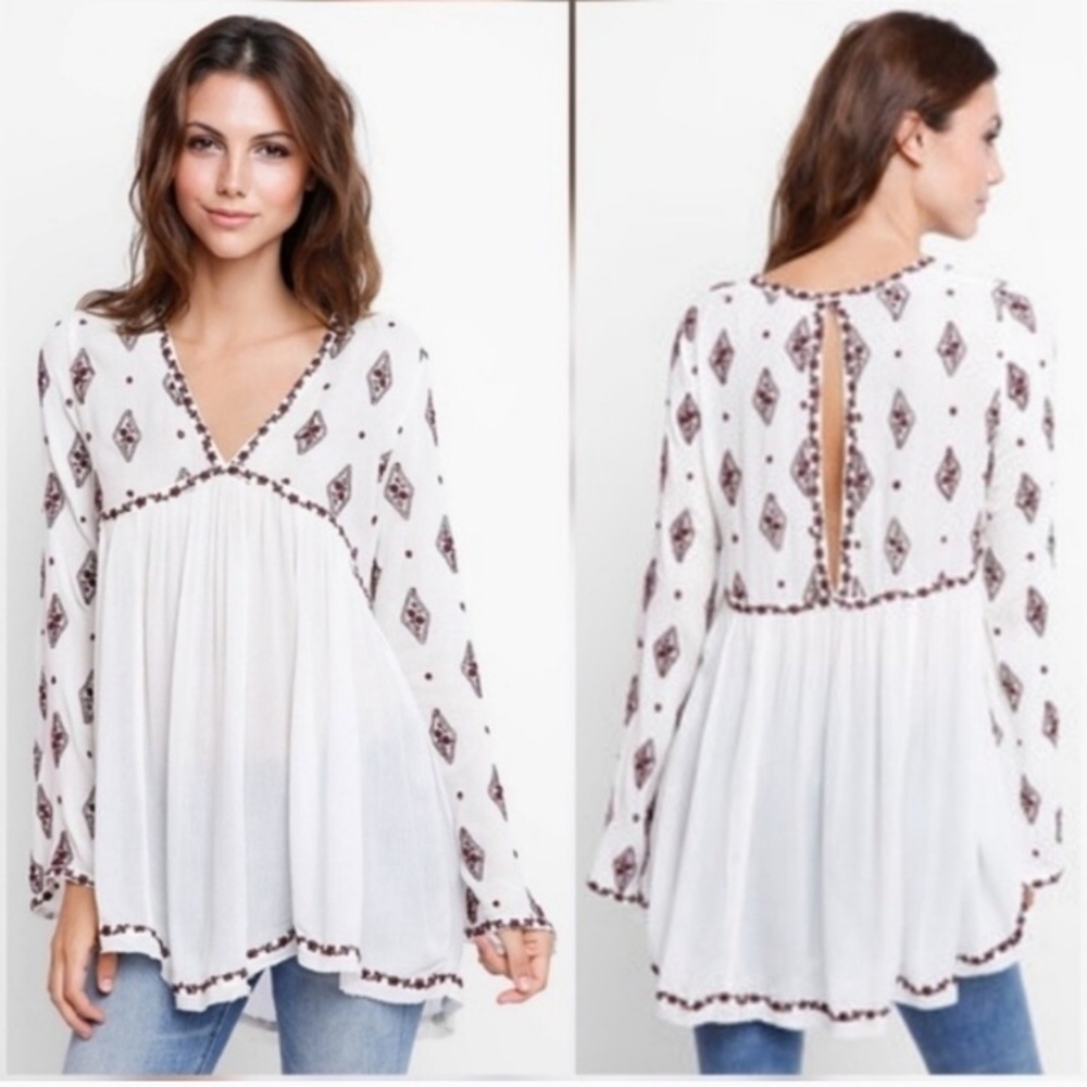 NWT Free People boho long sleeve top